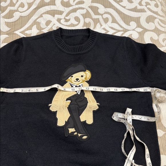 Cute Black Sweater with Bear Design it’s NOT Ralph Lauren - Picture 9 of 10